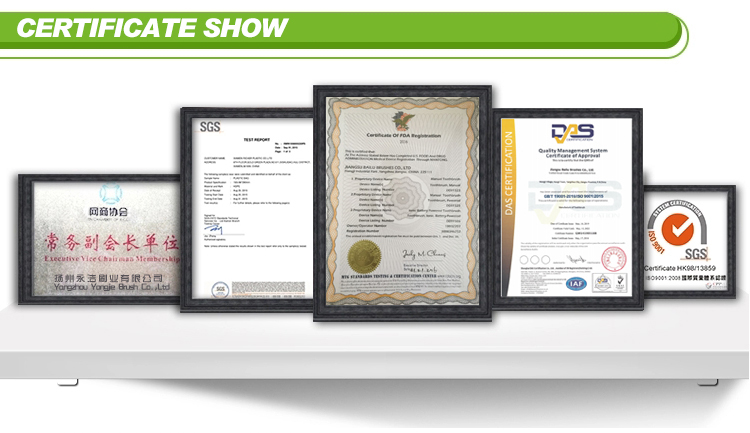 Toothbrush certificate